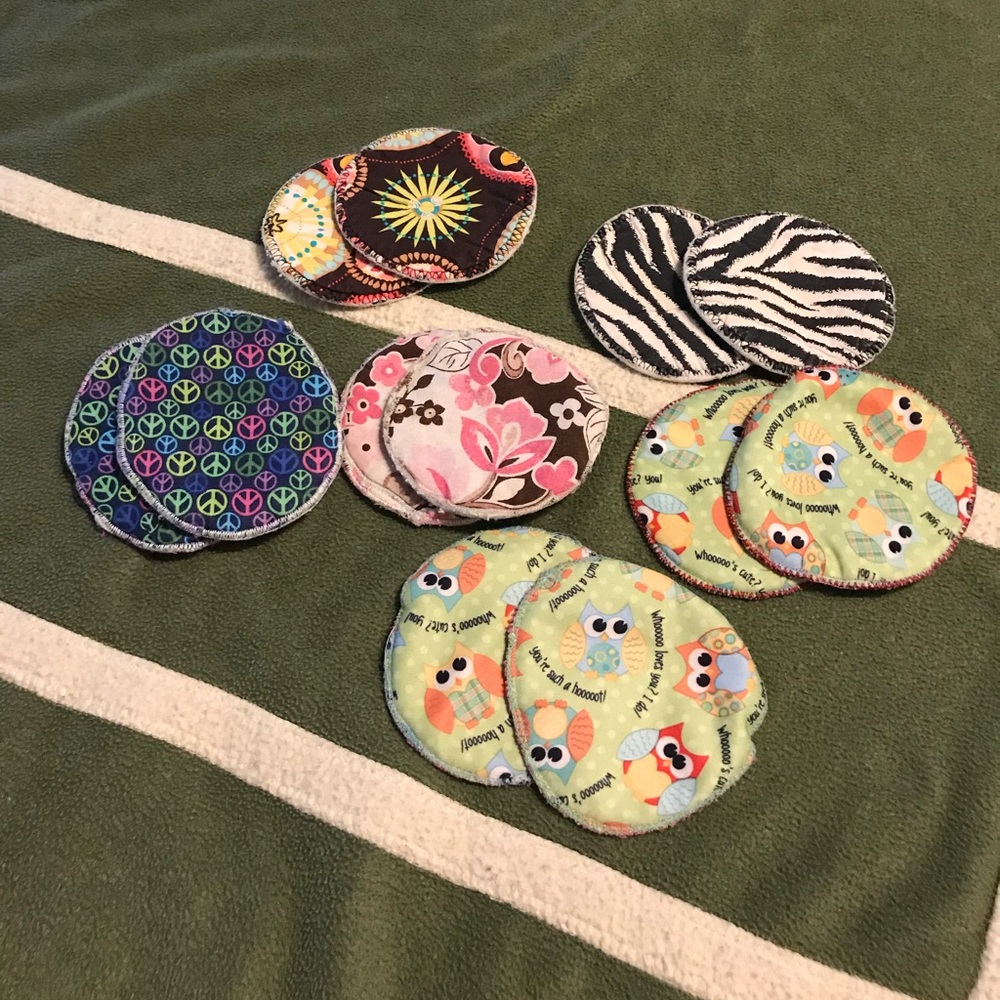 Lot of 6 washable nursing breast pads.